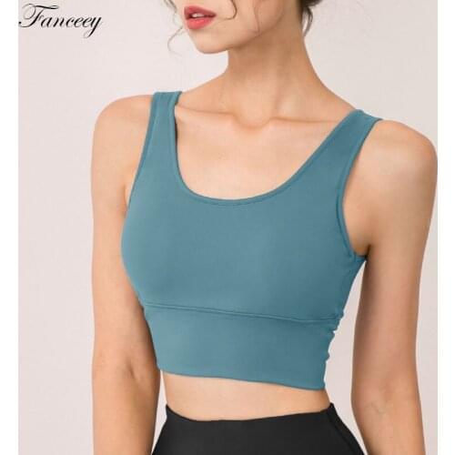 Fanceey Push Up Sports Bra Women Sexy Gym Crop Top Female Underwear Seamless Woman Sports Tank Top Fitness Running Yoga Shirt