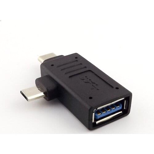 10pcs In 1 Micro USB /USB 3.1 Type C Male To USB 3.0 Female Converter OTG Adapter