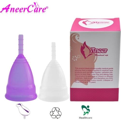50pcs/set Manufacturers Wholesale Medical Silicone Vaginal Cup Feminine Hygiene Medical Menstrual Reusable Lady Cup