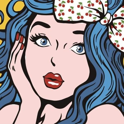 5D DIY Full Drill Round Diamond Painting Cartoon Girl Pattern Mosaic Cross Stitch Diamond Embroidery Stickers Decorations