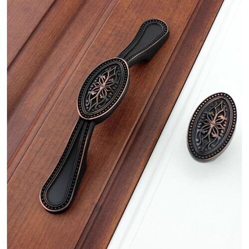 Free shipping Coffee Kitchen Cabinet drawer Pulls 3.8"Zinc Alloy Dresser cupboard Knobs Vintage Furniture door pull Handles 96mm