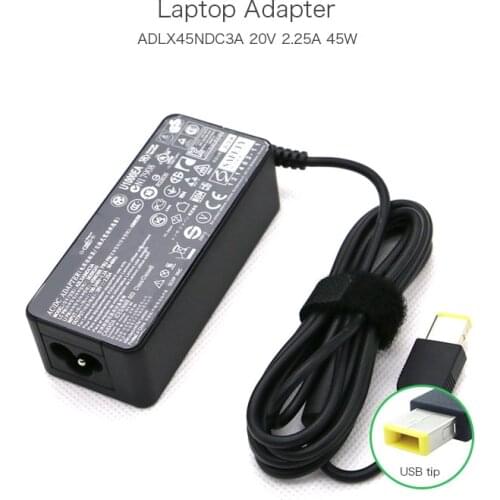 Original 20V 2.25A 45W Square Pin ADLX45NCC3A ADLX45NDC3A ADLX45NLC3A Power Supply for Lenovo Thinkpad L460 T450S X260 Laptop