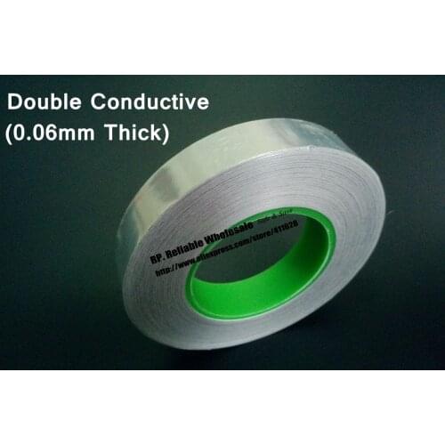 0.06mm Thick, 100mm*50M Double Sides Conducting, Single Sticky, Aluminum Foil EMI Shielding Tape fit for PDP, Phone
