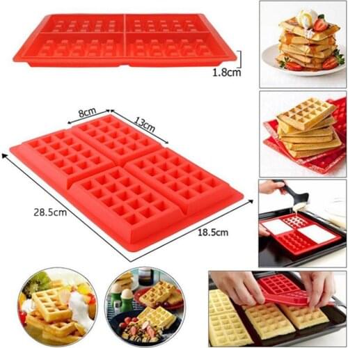 Waffle Maker Oven Waffles Mold Tray Silicone Mould Pan Cookies Cake Mold Bakeware DIY Craft Donuts Maker Kitchen Accesssories