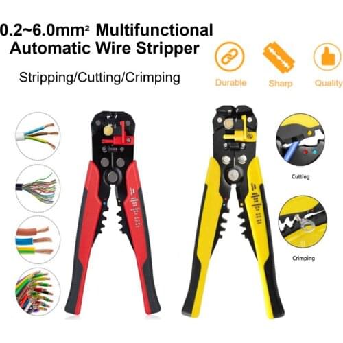 0.2-6.0mm2 Automatic Wire Stripper Crimper Multifunctional Stripping Pliers Cable Strippers Crimping Tools Wire Cutting Tool