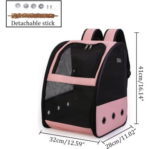 Pet Parrot Backpack Carrying Cage Cat Dog Outdoor Travel Breathable Bird Box Houses Canary Transport Bag Birds Supplies Cages