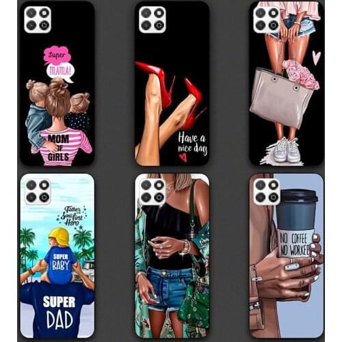 Coffee Girl Phone Case For Huawei Honor Play 20 KOZ-AL00 6.52" Cover Printing Cute animal Flower Silicone Case for Honor Play 20