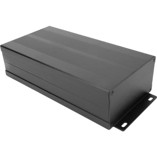 Enclosure Electronic Controller DIY Circuit Board Project Aluminum Box Cooling Case Sand Black Bend Plate 55 x 106 x 200mm