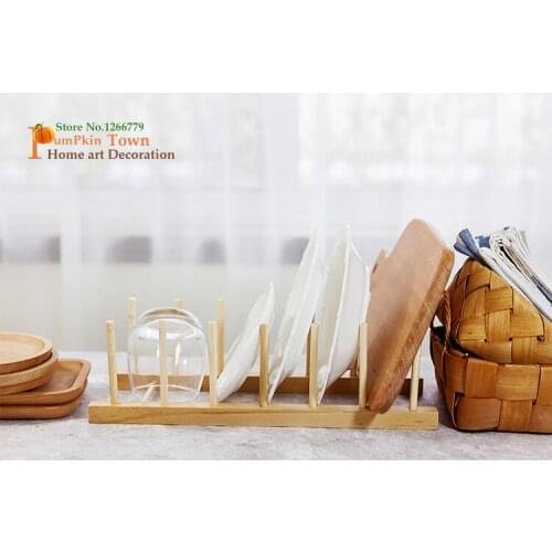 Creative minimalist style Japanese solid wood kitchen bowl,dish,tray,storage shelf,cup holder,kitchen multi-function wooden rack