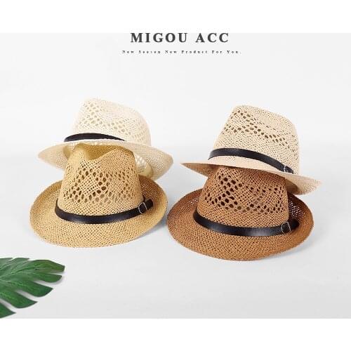 Summer Men Women Straw hat Sun Hat Vintage Beach Panama Hats Jazz Hat Chapeu Feminino Fedoras