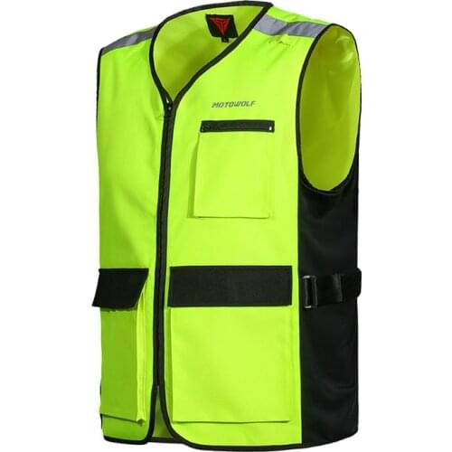 Motorcycle Jacket Reflective Vest High Visibility Night Shiny Warning Safety Coat for Traffic Work Cycling Team Uniform M-XXXXL