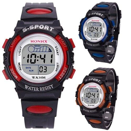 Men Women Students' Fashion Digital Multifunctional Alarm Sports Wrist Watch