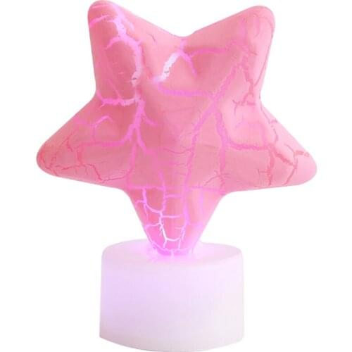 Desktop Mini LED Night Light Creative Egg, Star, Gift, Flower Light Lamp with Automatic Color Changing, Decorative Table Lamp