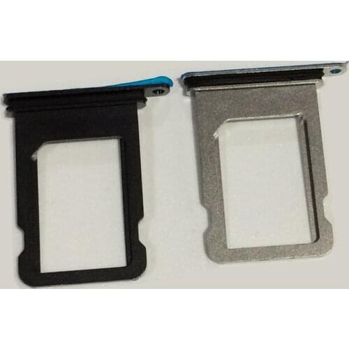 50Pcs/Lot New Sim Card Tray Slot Holder With Rubber Sealing For IPhone X Black Silver Replacement Parts Mobile Phone Accessories