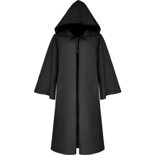 New Arrival Adult Kids Solid Color Hooded Witch Vampires Cape Halloween Masquerade Cloak for Halloween Festival Cosplay Costume