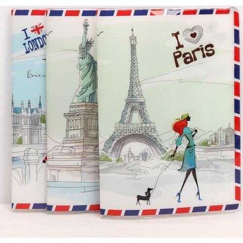 10 Colors Fashion Eiffel Tower Passport Holder PVC Leather Travel Passport Cover Case Card ID Addres Holders 14cm*9.6cm