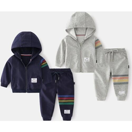 Autumn Childrens clothing kids clothes girls Clothing sets Hoodie suit 2 Pieces Suit boy sets childrens outerwear sets zipper