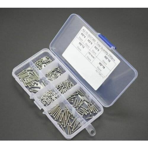 M2 Half round head Socket Head Cap Screw Nut Hexagon Metric Thread Machine Bolt Assortment Kit Set 304 Stainless Steel