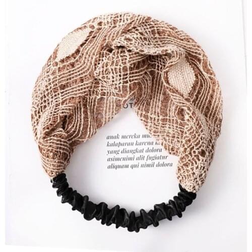 Korean Version Lace Hair Band Europe America Headdress Simple Wide Edge Short Hollow Headscarf Headband Sweet Fresh