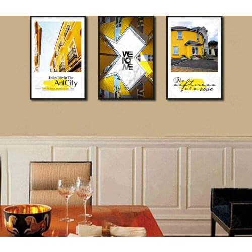 Modern Decoration Home Murals Sofa Background Wall Architecture Photography Bedroom Dining Hall Corridor Porch Hanging Painting