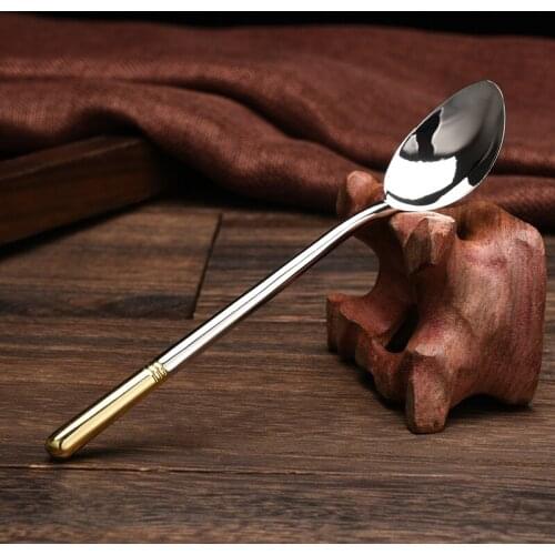 S999 Sterling Silver Tableware Soup Coffee Spoon Cafe Demitasse Bucket Kitchenware