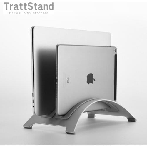 Double Slot Aluminum Alloy Space-saving Laptop Vertical Stand Desktop Erected Holder for MacBook Pro Air 2020 ARM M1 Stand