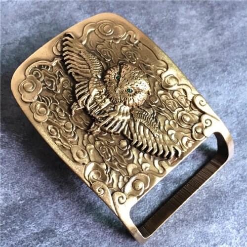 TOP Quality Owl Belt Brass Buckle Chinese Style Brass Belt Buckle For Man Belt Leather Luxury Belt Buckle BK0106