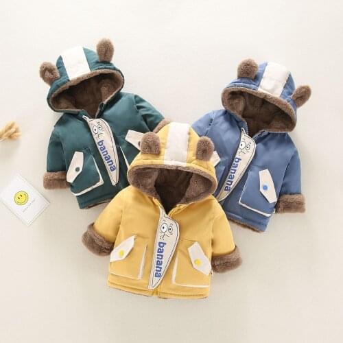 Winter Parkas Jacket Childrens Clothing for Boys Girls Baby Clothes Thicken Top Jacket Toddler Kids Cotton Clothes Hooded Coat