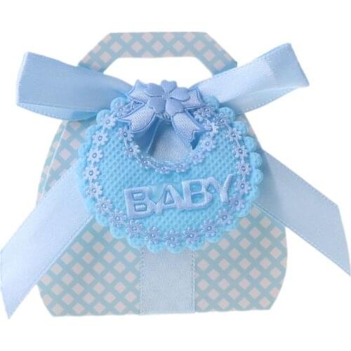 12Pcs Candy Boxes with Ribbon for Baby Shower Christening Party Favor Gift DIY