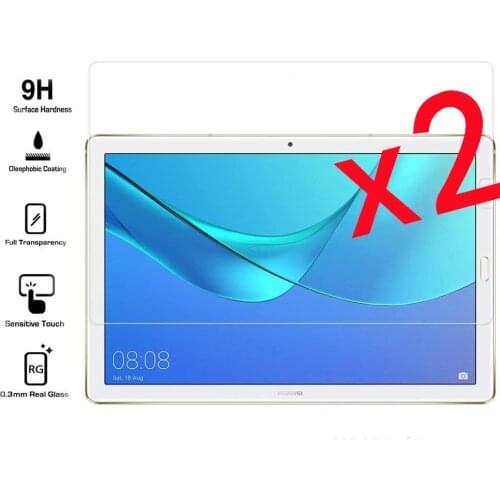 2Pcs Tablet Tempered Glass Screen Protector Cover for Huawei MediaPad M6 10.8 Inch HD Full Coverage Protective Film