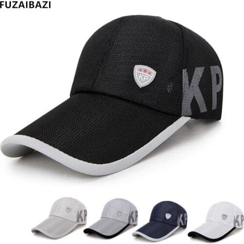 FUZAIBAZI Trend Summer New Sports Quick-Drying Baseball Cap For Mens Womens Adjustable Size Fashion Leisure Snapback Tide Hat