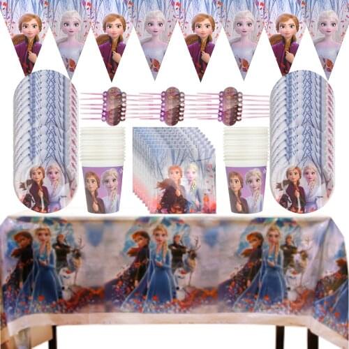 Disney frozen Elsa anna princess anniversaire 1 an party Tableware paper napkin for Girls favor Birthday Party Decor Supplies