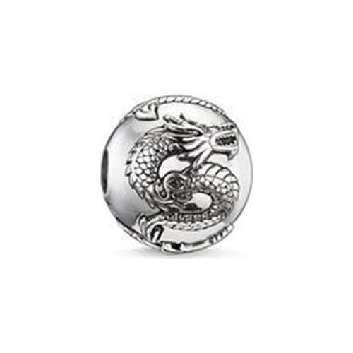 925 Sterling Silver Wild Dragon Bead, European Most Fashion DIY Karma Beads for Jewelry Making Fit Bracelets for Women Men