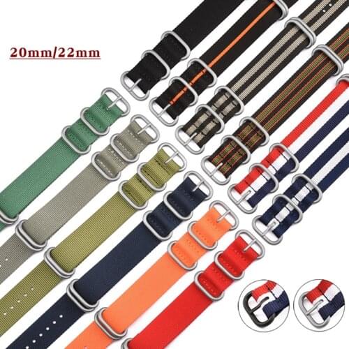 Watch Strap Nato Nylon Strap 20mm 22mm Universal Type Sport Troops Parachute Bag Watchband Pilot Military Watchbelt