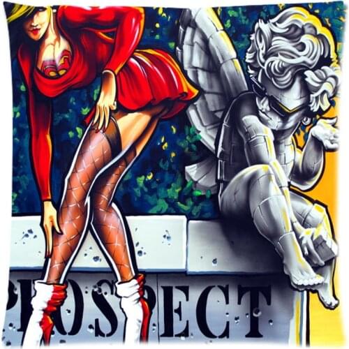 Hippop Graffiti art Cushion Cover Customized Throw Pillowcase Waist Pillow Cover Home Sofa Car Decor 45x45cm Drop Shipping