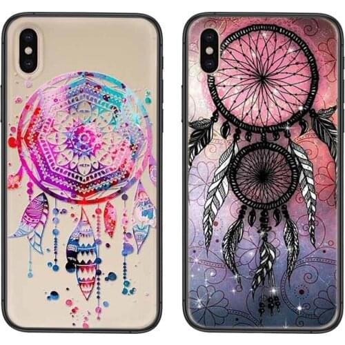 For Apple iPhone 11 12 Pro Mini X XR XS MAX 5 5S 5C SE 6 6S 7 8 Plus Kawaii Dream Catcher Watercolor Dreamcatchers Accessories