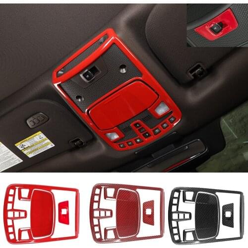 For Ford F150 2015-2021 Front Reading Light Lamp Cover & Rear Window Switch Button Decorative Trim ABS 3PCS Car Assessoires