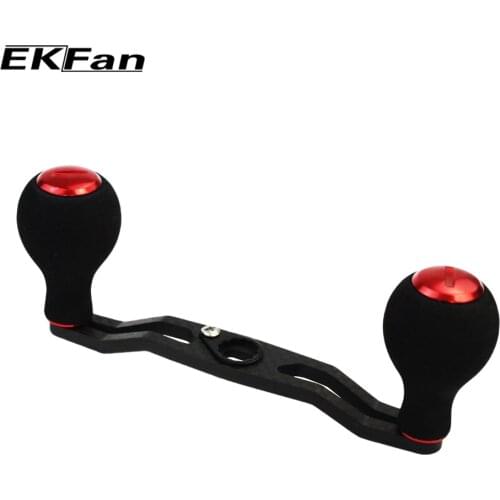 EKFan Length121mm Carbon Fiber Fishing Reel Handle 8*5mm Hole With Black EVA Knob For Baitcasting Fishing Reel Rocker
