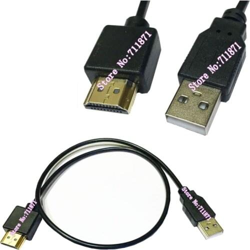 50cm USB HDMI Power Cable USB2.0 A Male to HDMI A Male Power Supply Cable USB2 Usb2.0 to HDMI Power Cord Line