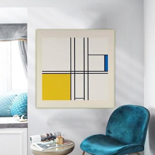 Piet Mondrian Canvas Oil Painting"New Haven: Ives-Sillman Inc.,1967"Western Art Decor Poster Aesthetic Home Decoration