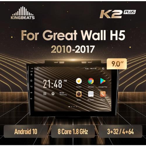 KingBeats Android 10 Octa-Core head unit HU 4G in Dash Car Radio Multimedia Video Player Navigation GPS For Great Wall H5 1 2010 - 2017 no dvd 2 din Double Din Android Car Stereo 2din