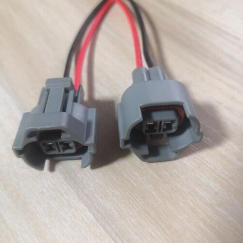 4pcs 2 Pin/Way High Tag Fuel Injector Connector Injector Dynamics ID2000 injector Plug Wire Harness Pigtail Cable 90980-11153
