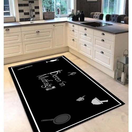 Kitchen carpet modern carpet rug personalized gift free shipping kitchen utensils black runner