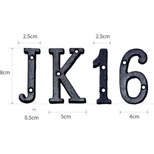 Metal Letters Numbers Cast Iron Decoration House Sign Doorplate DIY Cafe Wall beautiful patina lettering support dropshipping