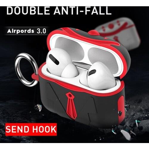 Kjoew Cute Silicone For AirPods Case Cover For Apple Wireless Earphone Fashion Protective Case Earphone Protective Earphone Case