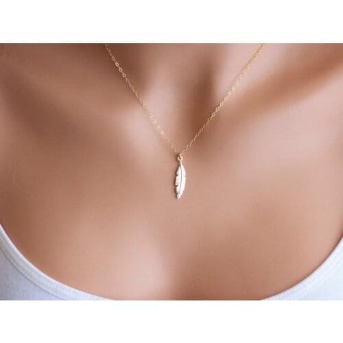 Long Leaf Necklace Nature Tree Pot Leaf necklaces Fallen Feather Leaves Necklace Vine Olive Necklace Grass plant charm jewelry