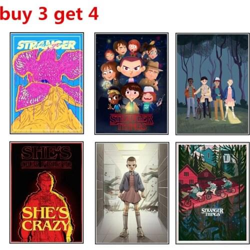 Strange things poster Home Decor Wall Stickers second part of the caricature posters buy 3 get 4