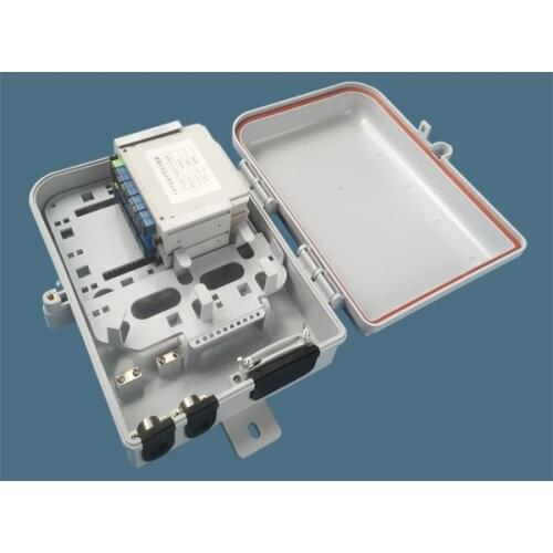 16-port FTTH Distribution Box, 1*16 or 2 1*8 PLC splitter box, suitable for room and outdoor application