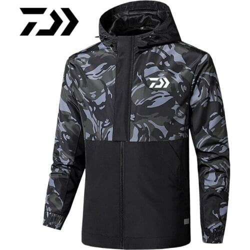 Daiwa Fishing Jacket Thin Men Breathable Fishing Shirt Quick Dry Coat Camouflage Spring Autumn Skin Clothing Fishing Clothes