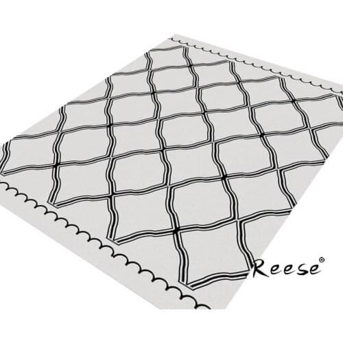 Reese Grey Soft Dense Fluff Area Rug Simplicity Grid Stripe Modern Generous Living Room Carpets Hotel Bedroom Bedside Decoration